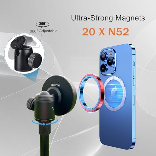 Monopod and Tripod Selfie Stick to Record Golf Swing - Multi Functional Phone Holder with Magnetic and Phone Holder - Golf Training Aid - Compatible with All iPhone Android Phone - Image 4