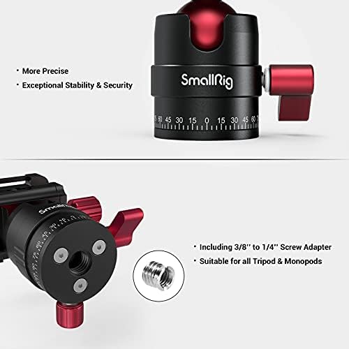 SmallRig 360 Rotating Panoramic Tripod Ball Head, Max Load 5kg / 11lbs - Image 5