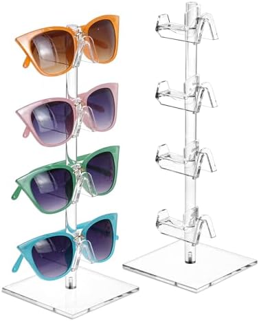MOOCA 2-Piece Acrylic Eyewear Display Stand, Holds 8 Frames by Mooca