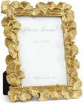 Cuspin 5x7 Picture Frame Gold Vintage Ornate Ginkgo Leaf Resin Photo Frame by Cuspin