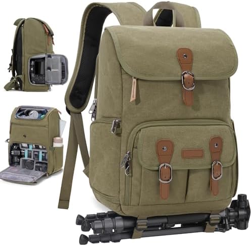 RAINSMORE Camera Backpack, DSLR SLR Mirrorless Camera Bag for Photographer by RAINSMORE