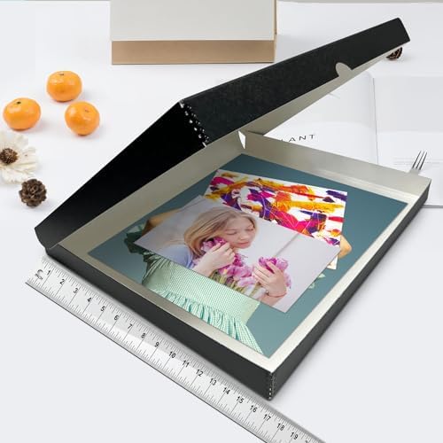 Lineco Clamshell Archival Storage Box, 16.5x20.5x1.75 In, Black, Pack of 2 - Image 3