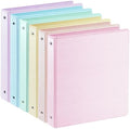 SUIN 1-inch 3 Ring Binder with 2 Interior Pockets, 1''Durable Binders Holds US Letter Size 8.5'' x 11'' Paper - Versatile Binders for Office, Home, and School Use, 6 Pack Brush Finish by SuinOffice