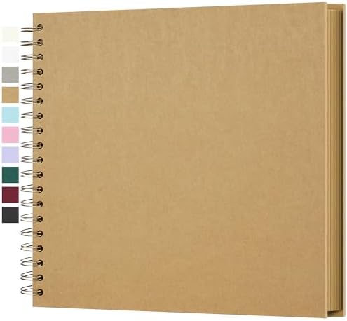 Yopih Scrapbook Album 12x12in, Acid-Free Kraft Paper 50 Sheets 100 Pages by Yopih