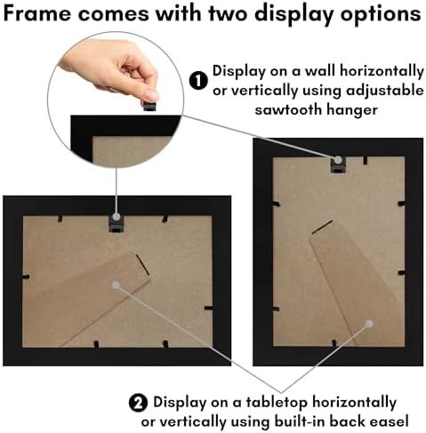 Americanflat 4x6 Picture Frame - Engineered Wood - Black - Image 5