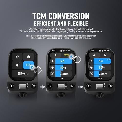 NEEWER QZ-F TTL Wireless Flash Trigger Transmitter Compatible with Fujifilm Cameras, 1/8000s HSS Switch, 1000mAh Battery, OLED Touchscreen for 2.4G Q System Z3 Z2PRO Z2II Z2 Z880 Q6 Q4 Q300 Q200 - Image 3