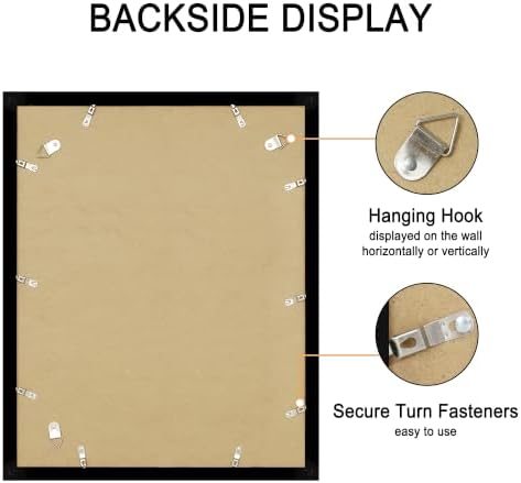 16x20 Wood Picture Frame Set of 4, Wall Mount for Home Decor, Black - Image 6