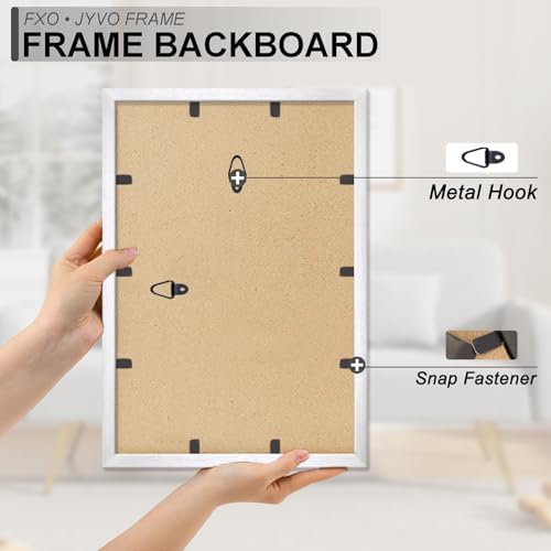 Fxojyvo 11x16 Picture Frame White Engineered Wood Wall Hanging - Image 6