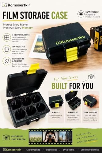 Film Box/135 Film Case -for 3 Rolls of 35mm Films ，to Sort & Enjoy & Safeguard Film, 3D printing technology。 (black-6) - Image 3