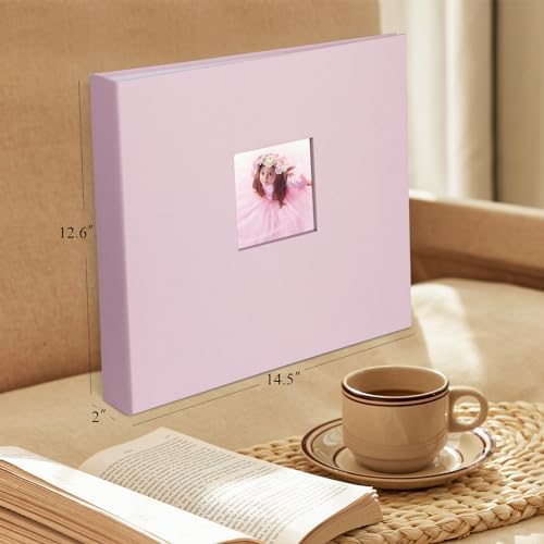 1DOT2 12x12 Inch 3 Ring DIY Scrapbook Photo Album, Pink - Image 5
