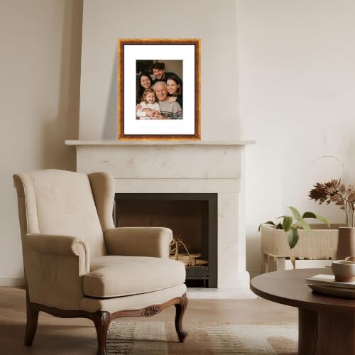 XUANLUO 1 pcs 11x14 Picture Frame with Gold Color,Rustic Retro Photo Frame - Image 2