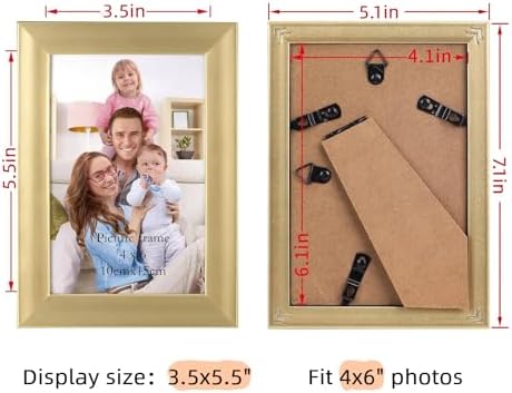 Giftgarden 4x6 Picture Frame Gold Set of 12, Multi Modern 4 x 6 Frames Bulk for Wall or Tabletop Display - Image 3