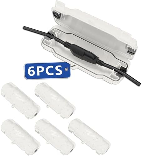 6 Pack Outdoor Extension Cord Safety Cover, Waterproof, White by Unknown