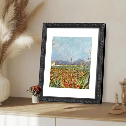 VIOLABBEY 11x14 Picture Frame Black, Ornate Vintage Photo Frame - Image 5