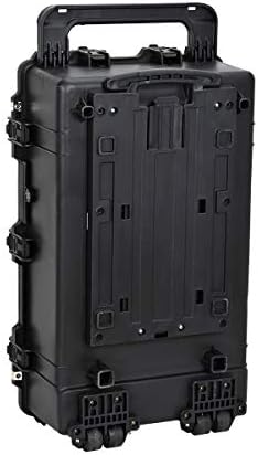 MEIJIA Rolling Waterproof Hard Protective Case, Hard Camera Case with Retractable Pull Handle and Wheels,Customizable Fit Foam Inserted, Black, Elegant Black,31.65x19.37inchx11.02inches - Image 5