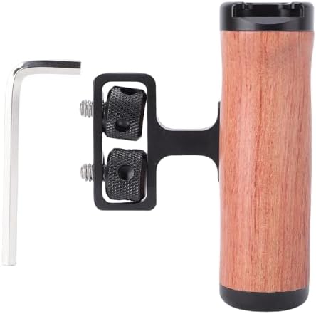 Camera Cage Side Handle Adjustable Wooden Grip - Image 6