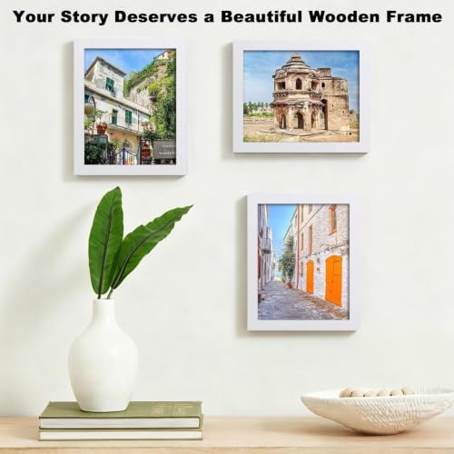 RPJC 8x10 Solid Wood Picture Frame Real Glass Cover White - Image 4