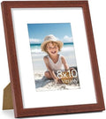 Vittanly 8x10 Picture Frame Made of Solid Wood for Wall or Tabletop, Brown by Vittanly