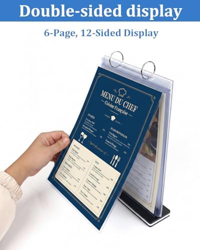A4 T-Shaped Multi-Page flip Acrylic Sign Holder - Image 5