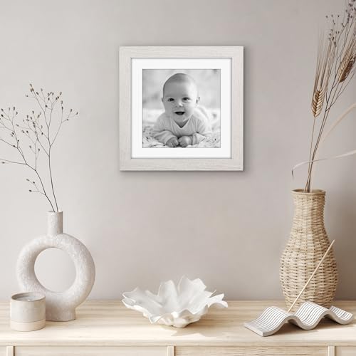 Americanflat 10x10 Picture Frame - Matted to 8x8 - Engineered Wood - White - Image 6