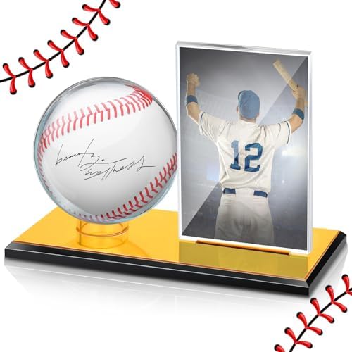 DoubleFill Acrylic Display Case Ball Cards,Golden,Small,Baseball by DoubleFill