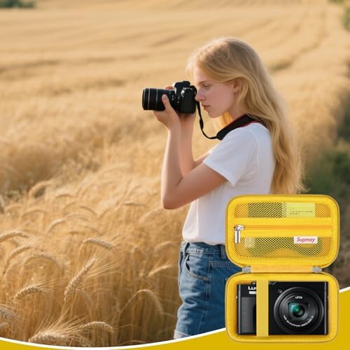 Camera Case for Panasonic LUMIX ZS99 / ZS300 Digital Camera, Yellow - Image 7