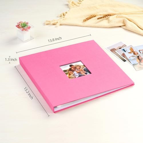 Mublalbum 12x12 Inch 3 Ring DIY Scrapbook Photo Album 40 Pages, Pink - Image 2