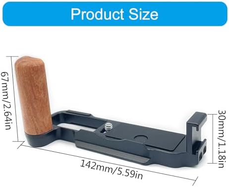 Ergonomic Camera Cage Wood Handle Grip for X 100VI 6th Generation, Pearwood Color, Essential Photography Studio Gear Stylish Pearwood Finish - Image 3