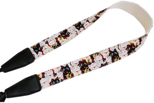 UNIKSTRAP Original Design Japanese Lucky Style Fortune Cat Adjustable Camera Strap, Neck Shoulder Belt Fit for Canon Nikon Sony Olympus Mirrorless & DSLR Camera etc. - Image 4