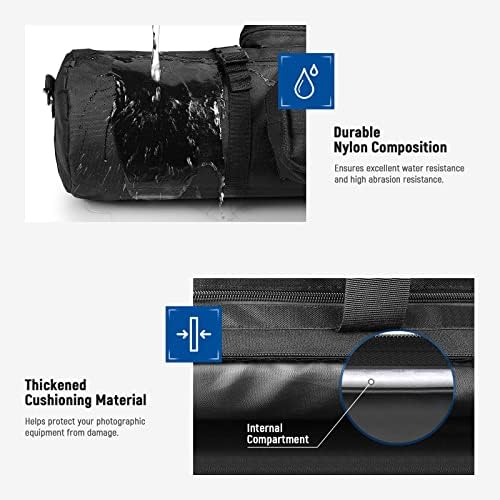 Neewer Tripod Carrying Case, Heavy Duty Waterproof Nylon Bag with Handles & Shoulder Straps, Compact Case with Full Length Zippered Closure, External Pocket for Light Stand/Boom Stand/Tripod, Black, - Image 5