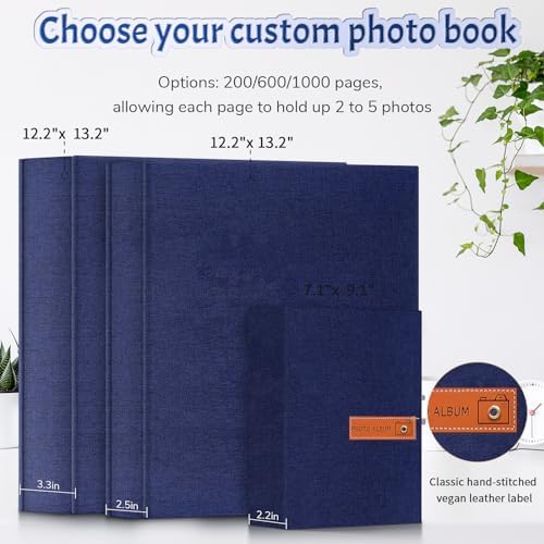 Popotop 4x6 Photo Album 600 Pictures, Linen Hardcover, Reinforced Spine - Image 3