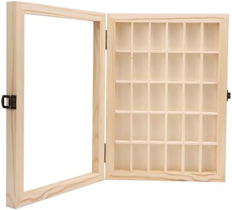 35mm Film Case, 30 Slots Solid Wood Storage Box Minimalistic Design for 135 Camera Film Cassettes with Latch Mechanism, for Organized Display - Image 2