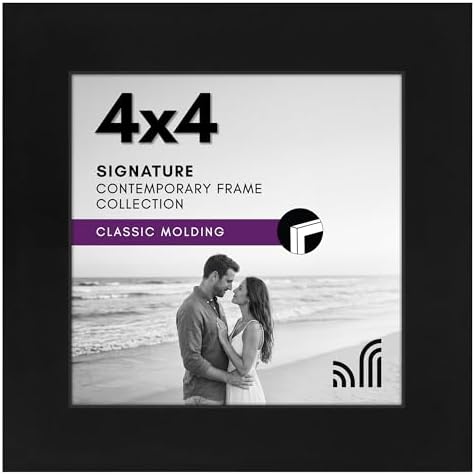 Americanflat 4x4 Picture Frame - Engineered Wood - Black by Americanflat