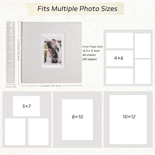 RECUTMS Self Adhesive Photo Album, 60 Pages Magnetic Scrapbook Album - Image 5