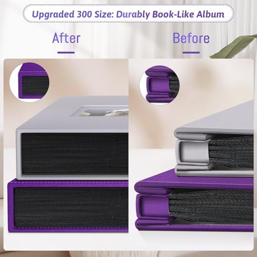 Popotop 4x6 Photo Album Holds 300 Pictures, Vegan Leather Hardcover - Image 6