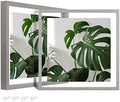 Egofine 12x12 Floating Frames Set of 2, Double Plexiglass Picture Frame, Made of Solid Wood Display Any Size Photos up to 12x12, Wall Mount or Tabletop Standing, Light Grey by Egofine