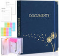 XKDOUS Important Document Organizer 3 Ring Linen Binders Folio File Folders by XKDOUS