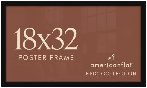 Americanflat 18x32 Poster Frame - Engineered Wood - Black by Americanflat