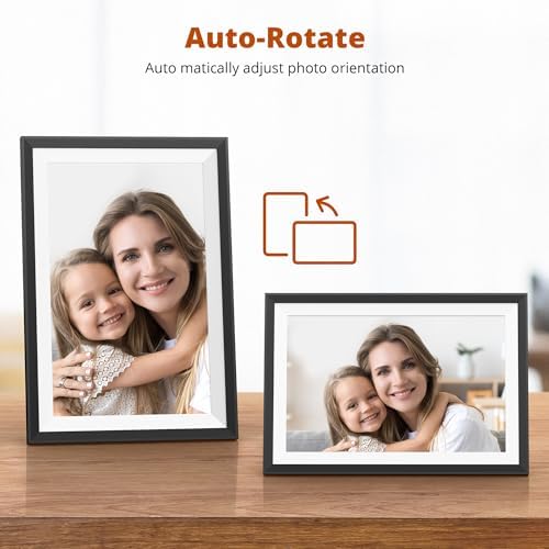 Dragon Touch 10.1'' WiFi Digital Picture Frame with Dual Swappable Snap Frames – 1280×800 HD IPS Touch Screen, Auto-Rotate, Instantly Share Photos/Videos via Free App, Gift for Birthday, Wedding, Mom - Image 7