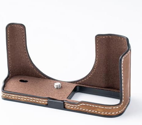 Camera Genuine Leather Half Case ，Compatible with Sony RX1RM3 RX1R III ，Custom Full-Grain Leather Camera Protector - Exclusive Grip Design + Aluminium Alloy Base Construction (Coffee) - Image 5