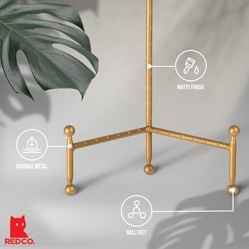 Red Co. Decorative Tripod Plate Stand and Art Holder Easel in Gold Finish - 14" h (Pack of 2) - Image 3