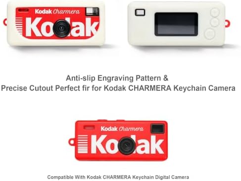 BOVKE Silicone Case for KODAK CHARMERA Keychain Digital Camera, Off White - Image 2