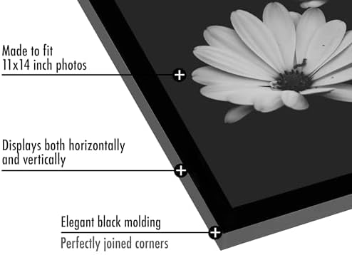 Americanflat 11x14 Picture Frame 5-Pack - Slim Molding - Black - Image 4