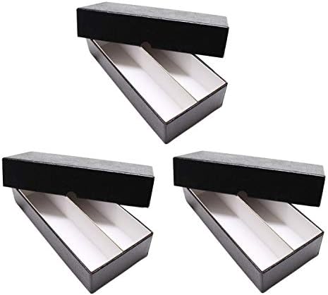 Guardhouse 10 ½" Double Row Heavy Duty Storage Box for 2" Paper and Plastic Coin Holders Black 3 Pack by Guardhouse