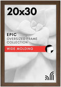 Americanflat 20x30 Poster Frame - Mahogany Engineered Wood with Polished Plexiglass - Wide Picture Frame for Vertical or Horizontal Wall Display - Epic Collection - Mahogany by Americanflat
