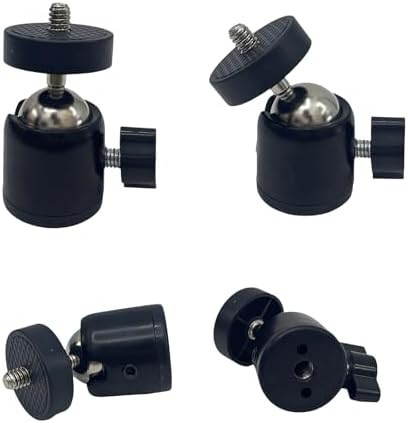 Universal 1/4" Swivel Mini Ball Head Tripod Mount, Black, 10-Pack - Image 3