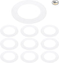 PATIKIL 3.6" ID 5" OD Plastic Trim Ring, 10 Pcs Ceiling Light Goof Rings Matte Circular Light Cover Lighting Fixture for Ceiling Wall Recessed Can Downlights, Translucent Matte White by PATIKIL