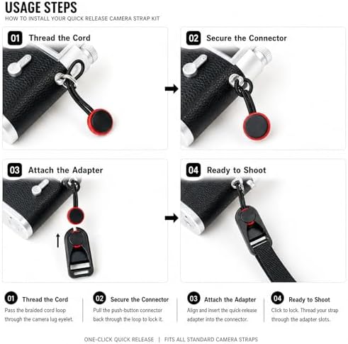 8-Piece Camera Strap Quick Release Connector Kit - Image 6