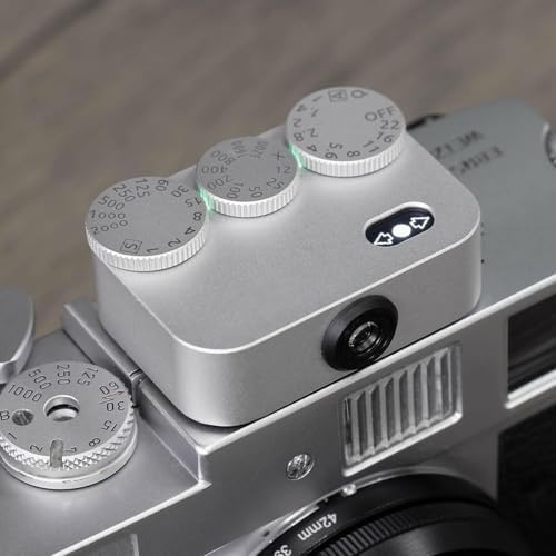 Camera Top Light Meter, Film Camera Exposure Meter, 3 Dials Retro Exposure Indicator, High Precision, Multiple Metering Modes, 20 Hours Endurance, Compatible with Film Cameras White - Image 2