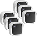 Silicone Case Cover for All-New Blink Outdoor 4 (4th Gen) - Weatherproof Protective Skin Cover with Hat Brim for All-New Blink Outdoor 4 & 2K Smart Security Camera (White, 6 Pack) by QOPOTO